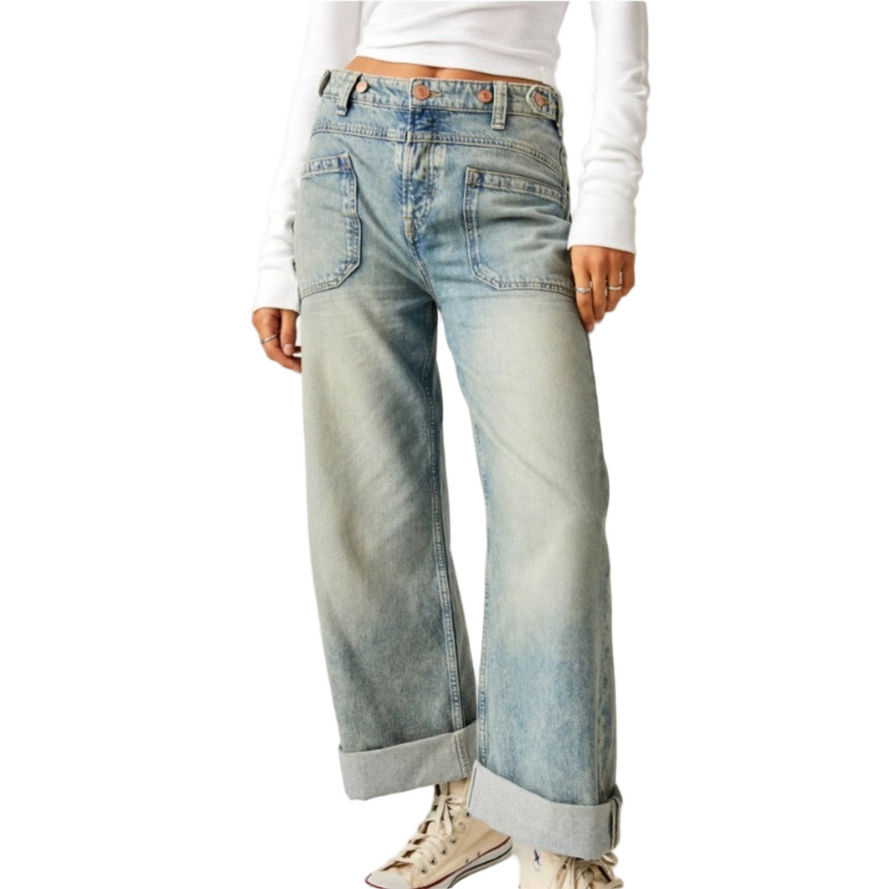 We the Free Palmer cuffed Wide Leg Jeans